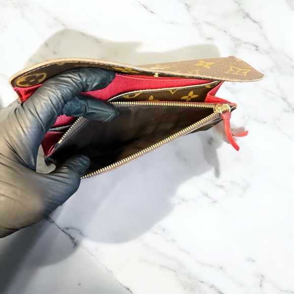 Louis Vuitton Portefeuille Emilie Monogram Fuschia Bifold Long Wallet A46 - Picture 7 of 11